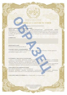 Образец Сертификат СТО 01.064.00220722.2-2020 Подольск Сертификат СТО 01.064.00220722.2-2020 
